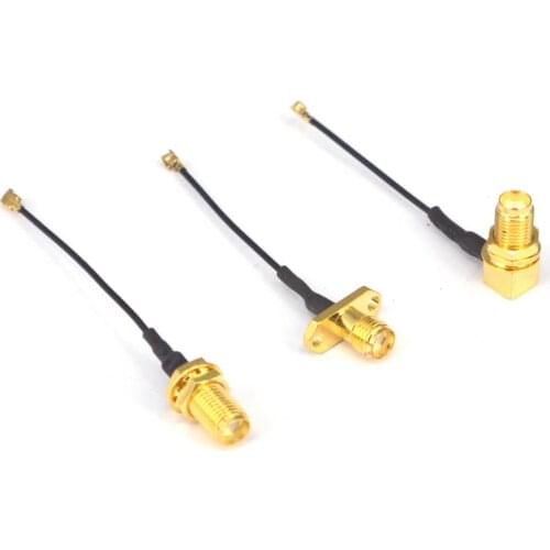 2 Set Antenna WiFi Pigtail Cable U.Fl to SMA Female Adapter Cable 90 Degree 1.13 Cable 5cm For FPV Drone RC Model Multicopter