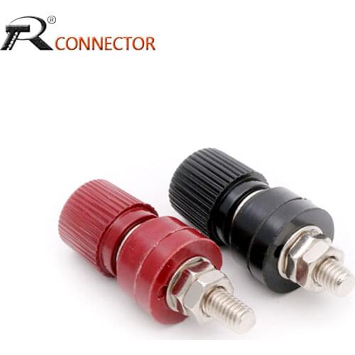 1pair 5MM Copper Posts Terminal Blocks red black Power Supply Terminals Welding Machine Inverter Post Connector JS107