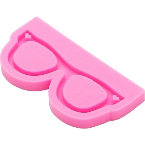 Keyring Pendant Silicone Mould Glossy Glasses Shape Keychain Epoxy Resin Mold Material Crystal Mold Soap Making