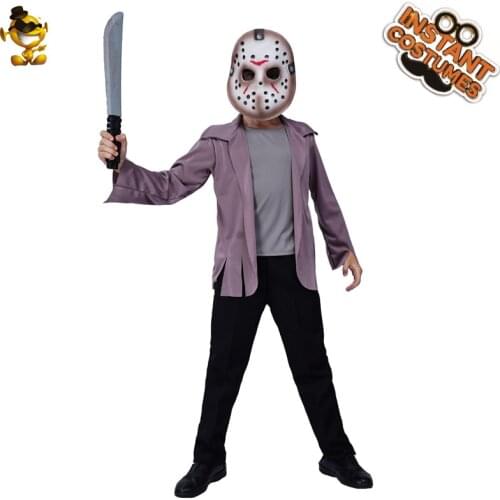 Kids Cosplay Masquerade Outfits Shirt Costume Halloween Boys Top with Mask