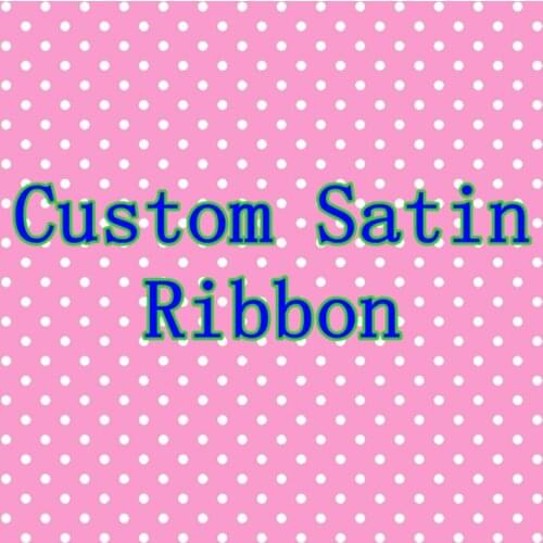DHK many sizes 50yards 100yards Custom Satin Ribbon printed DIY OEM decoration C1498