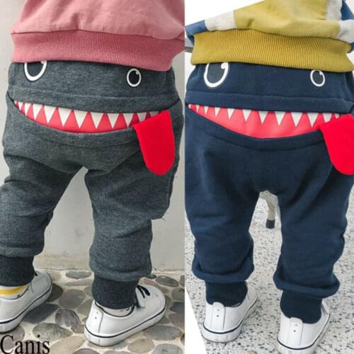 Infant Kids Toddler Baby Boys Girls Children Pants Cute Monster Trousers Casual Costumes Long Cartoon Party Clothes