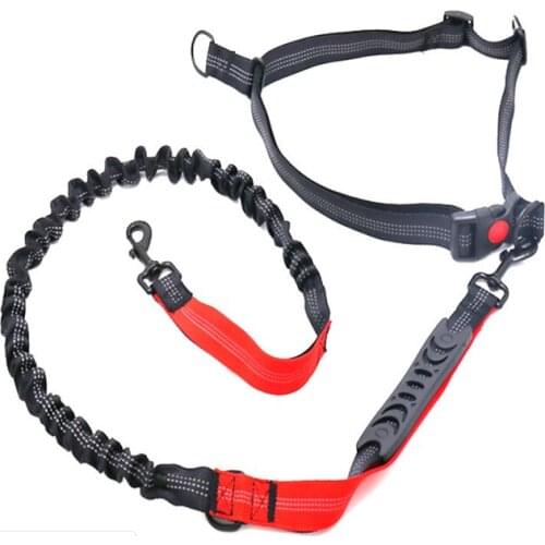Large and medium dogs pet elastic buffer traction rope reflective explosion-proof running rope dog rope traction rope
