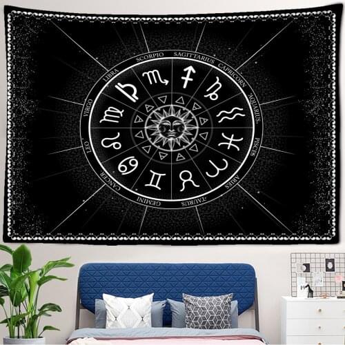 Mandala Tapestry White Black Sun And Moon Tapestry Wall Hanging Gossip Tapestries Hippie Divine Wall Rugs Dorm Decor Blanket