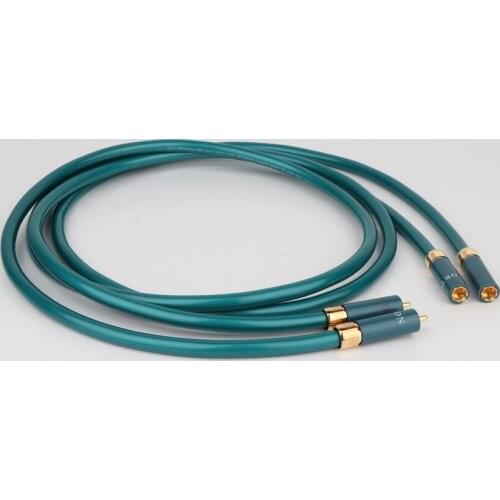 Pair Ortofon Rectangular OCC interconnect cable RCA Audio Cable With gold plated RCA plugs