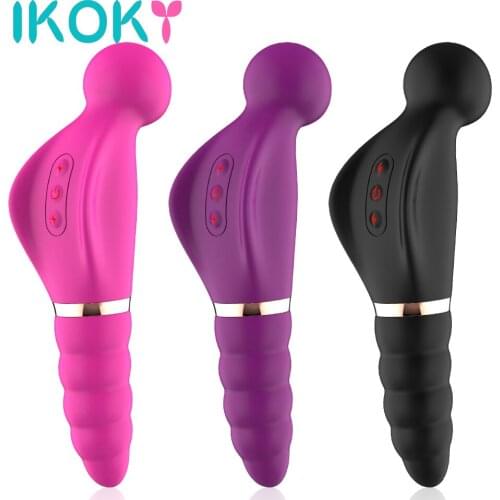 IKOKY Little-Bee Dildo Vibrator AV Stick Wand Massager Double-Head Vibrating Female Masturbation Adult Products