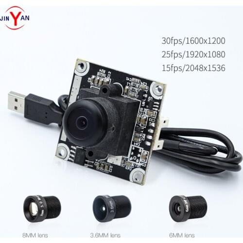 JinYan 8MegaPixel HD 4K 3264x2448 30fps USB camera module 170 degree USB HS Industrial monitoring camera Undistorted lens camera