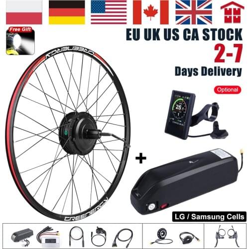 48V 500W Bafang Rear Wheel Drive eBike Conversion Kit Electric Bicycle Brushless Gear Hub Motor Engine e-Bike Kit 135mm Dropouts