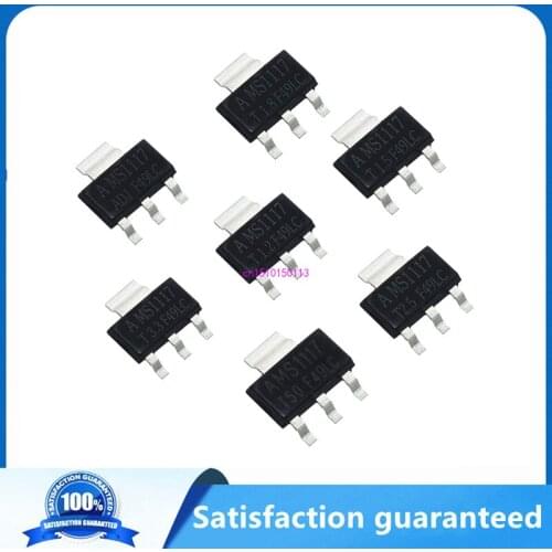 70PCS AMS1117 Voltage Regulator Kit 1.2V/1.5V/1.8V/2.5V/3.3V/5.0V/ADJ 1117 7 values Each 10PCS SOT-223