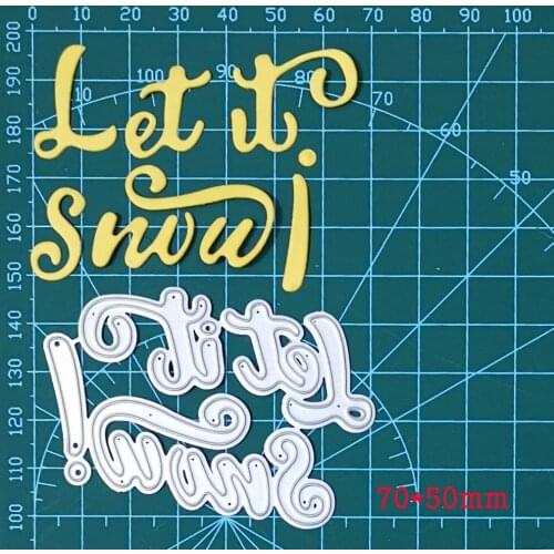 Let it snow English Letter Metal Cutting Dies For Stamps Scrapbooking Stencils DIY Paper Album Cards Decor Embossing 2021 New