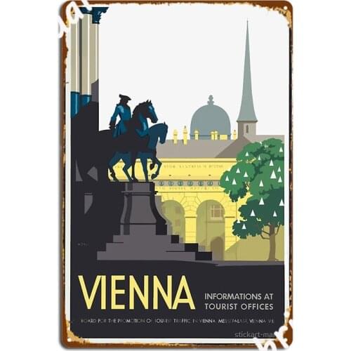 Vienna Metal Sign Cinema Garage Garage Decoration Kitchen Designing Tin Sign Poster