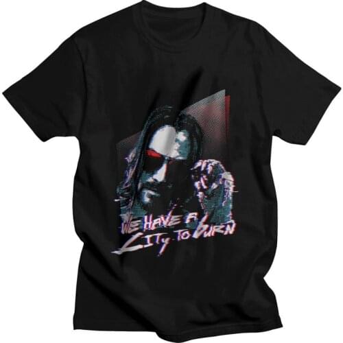Male John Wick T-Shirt Novelty Keanu Reeves Movie Tshirt Short Sleeve Unique T Shirt Homme Cotton Tee Tops Gift