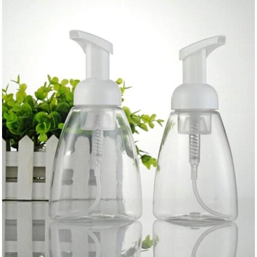 New 4Pcs 250/300ml Clear Mousse Foaming Shampoo Pump Storage Bottle Empty Container