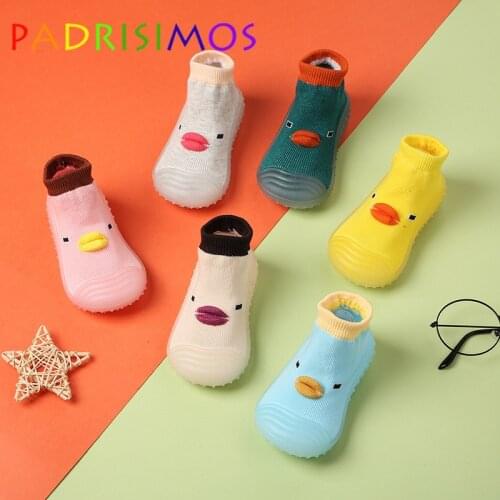 Spring New Cartoon Cotton Baby Home Non-Slip Floor Socks Soft Rubber Sole Baby Toddler Shoes YYZ-LTDW