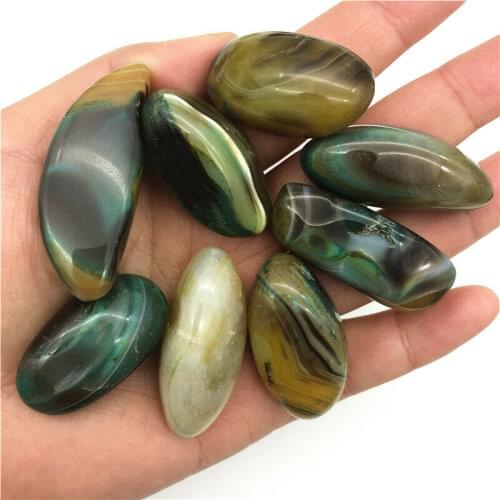 Wholesale 100g 30-50mm Natural Agate Crystal Tumbled Stone Healing Crystals Reiki Specimen Natural Quartz Crystals