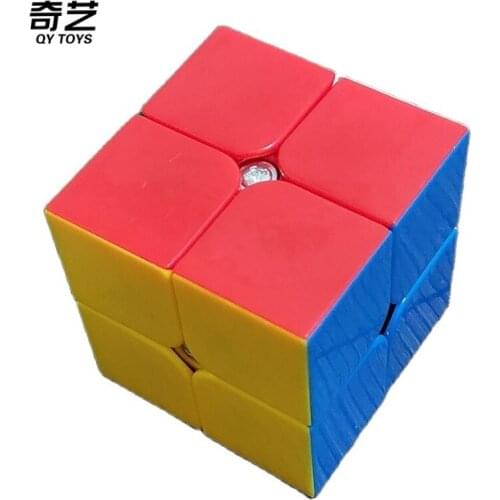 Original QiYi Black Mamba 2x2x2 Magic Puzzle 50mm 2 Layers Magico Cubo Smooth Speed Game Mini Cube for educational Cool Toys XMD