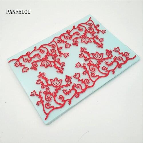 PANFELOU Easter entangled love vine Embossing folders Plastic For Scrapbooking DIY Template Fondant Cake Photo Album Card Making
