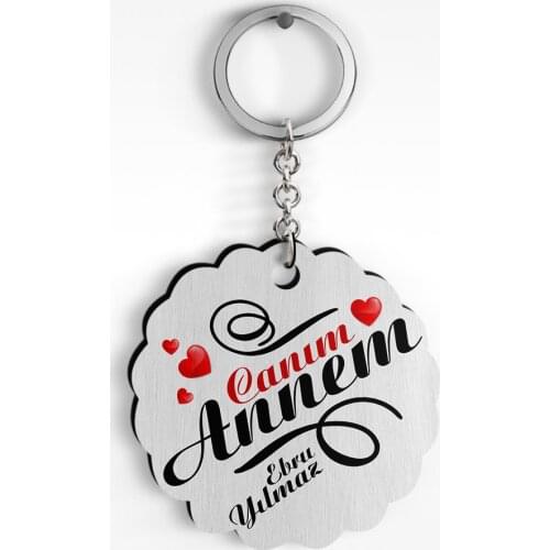 Personalized Dear Mom Design Wood Keychain-14