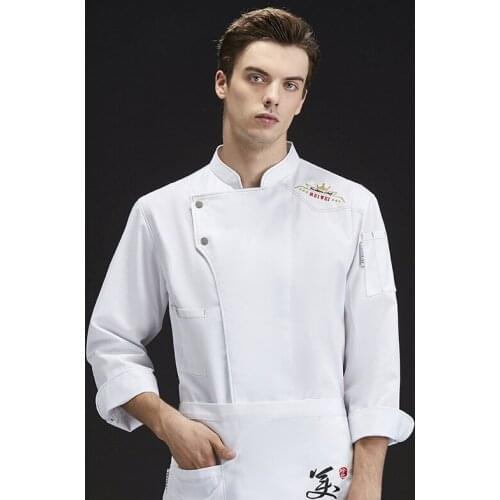 Chefs Work Clothes Mens Long Sleeve Autumn And Winter Clothes Kitchen Short Sleeve Work Clothes Baking Uniform