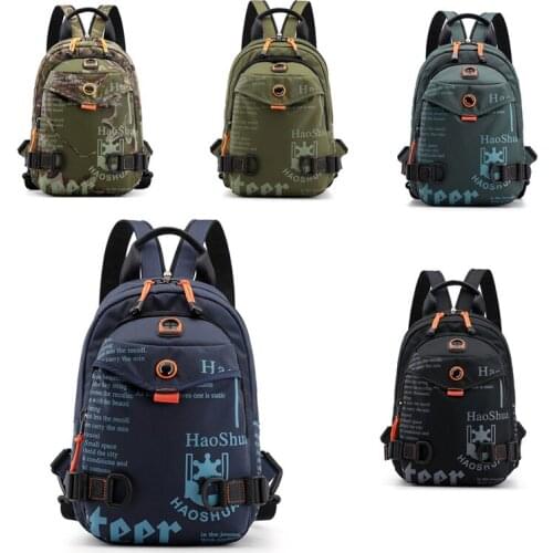 Fashion Boys Mens Small Shoulder Chest Crossbody Bag Camo Mini Backpack Casual Daypack for Travelling Cycling