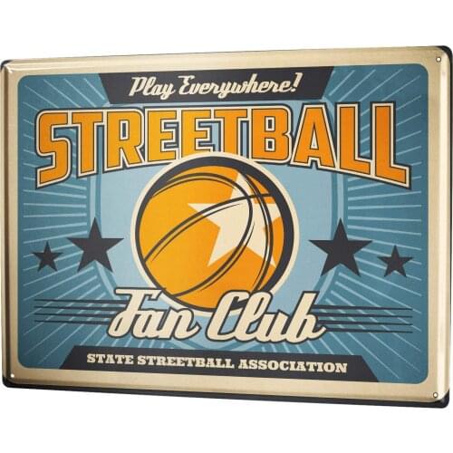 SINCE 2004 tin Sign Nostalgia Basketball Streetball