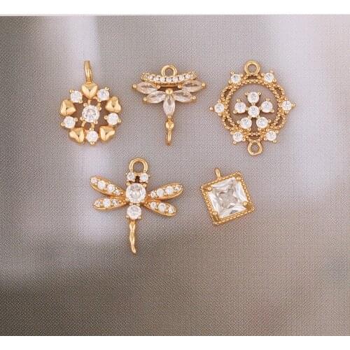 HAOSAW 6Pcs DIY Making/Jewelry Accessories/Earrings Pendants/Jewelry Findings & Components/Connector/Hand Made