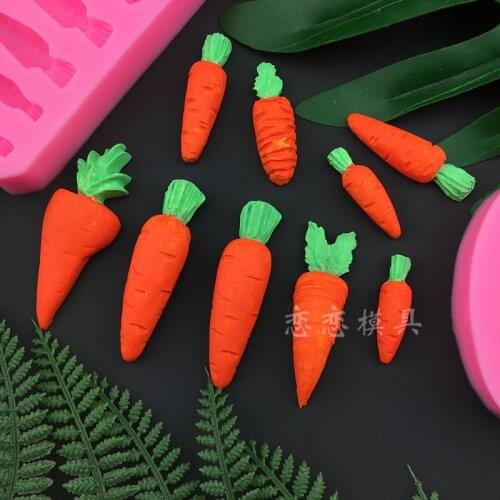 Carrot-turned-sugar chocolate silicone mold Sen cake decorated baking diy clay gypsum mold