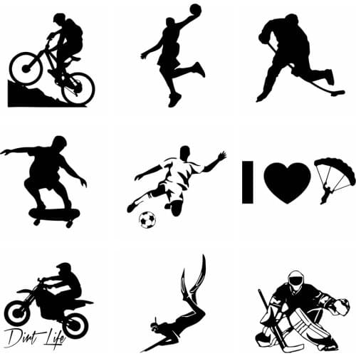 Sport Car Stickers Decals Cars Sticker Decoration Bike Basketball Hockey Soccer Motorcycle Auto Vinyl Sticker 21cm*22cm
