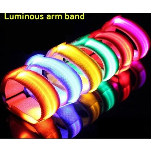 LED light Sports Safety Strap Reflective LED Light Wristband Armband Night Running Cycling Portable Warning Wristband