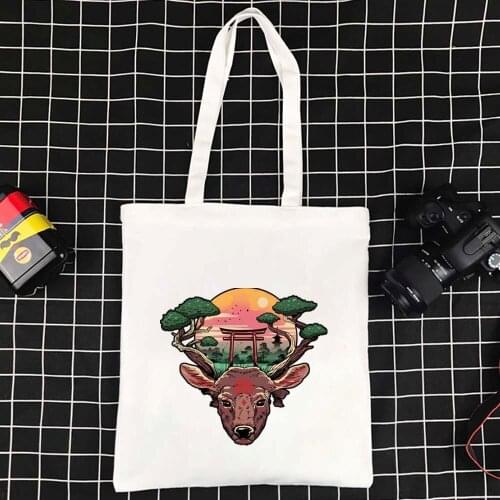 Women Handbag Print Pattern Shopper Bag Reusable Eco-friendly Tote Bag High Capacity Foldable Portable Supermarket Shopping Bag
