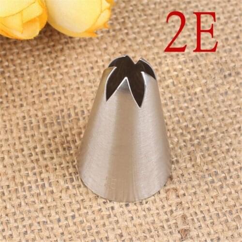 2E Piping Icing Nozzle for Cream Pastry Accessories Stainless Steel Cake Cream Decoration Pastry Baking Tools for Fondant Cake