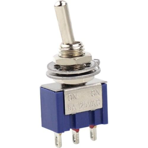 5pcs/lot Mini MTS-102 3-Pin G107 SPDT ON-ON 6A 125V 3A250VAC Toggle Switches Good Quality S