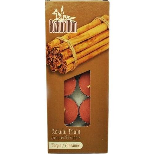 Bozkurt Handmade Tealight Cinnamon Scented Candle, Birthday And Party Candles