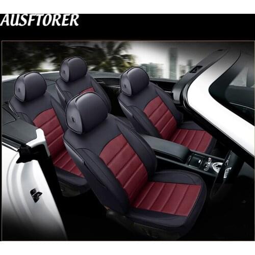 AUSFTORER Genuine Leather Cover Seat Car for BMW 5 Series Wagon 2010-2016 Automobile Seat Covers Cowhide Car Cushion Accessoires