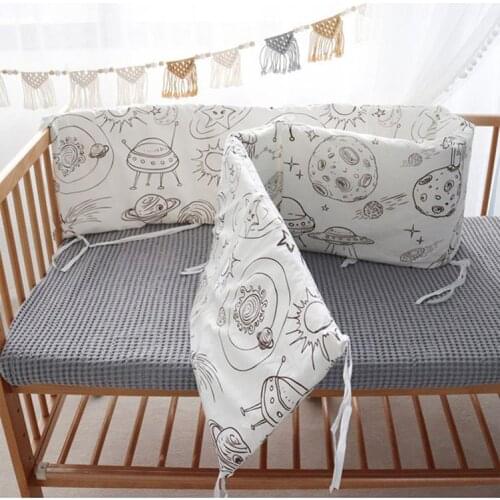 Baby Crib Bumper For Newborns Soft Cotton Bed Bumper Removable Washable Toddler Bed Accessory Baby Room Decoration