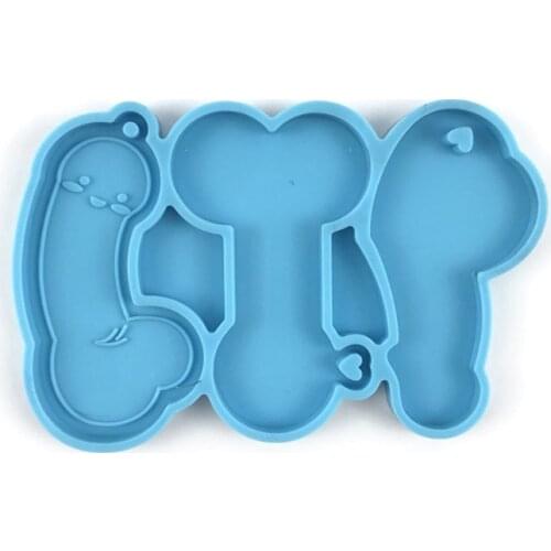 Keychain Epoxy Resin Mold Jewelry Pendant Decorations Silicone Mould DIY Crafts Polymer Clay Casting Tools N58F