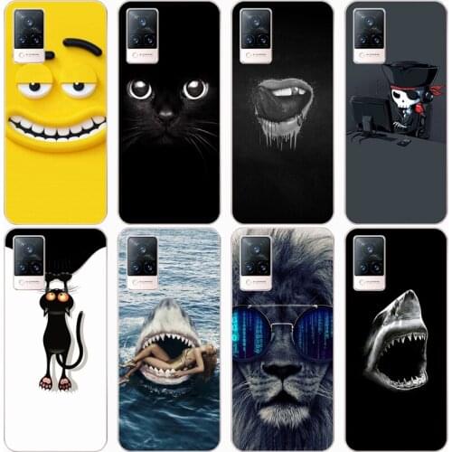 For VIVO V21 Case Rose Wolf Cute Patterned Cover Soft Silicon Phone Case for Vivo V21 Top Quality