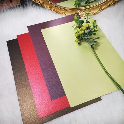 Panalisacraft A4 double-sided pearl effect paper shiny Card Pack 250GSM Paper pad Craft Paper Card Paper Card making paper