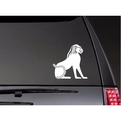 Egyptian Hieroglyphic Deity Lion Car Body Stickers Car Window Vinyl Stickers Art Car Decor Waterproof Unique ZP0343