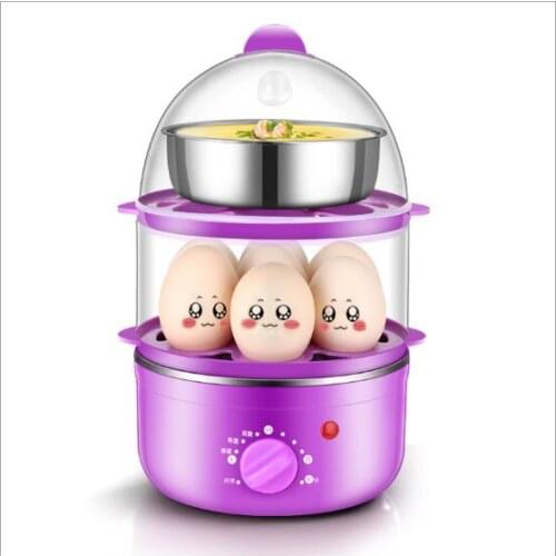 Electrical Egg Steamer 30 Minutes Timer Auto Power Off Dry-Fire Protection Mini Breakfast Maker Children Food Cooker