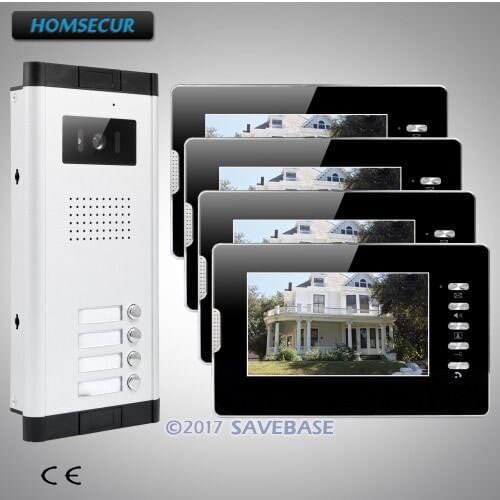 HOMSECUR 7" LCD Video&Audio Smart Doorbell Support Electric Lock for House/Flat