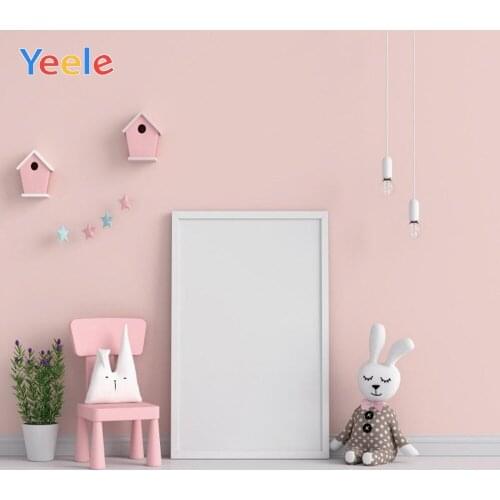 Interior Room Pink Wall Toy Flower Newborn Baby Portrait Vinyl Backdrop Photography Background For Photo Studio Photophone Shoot