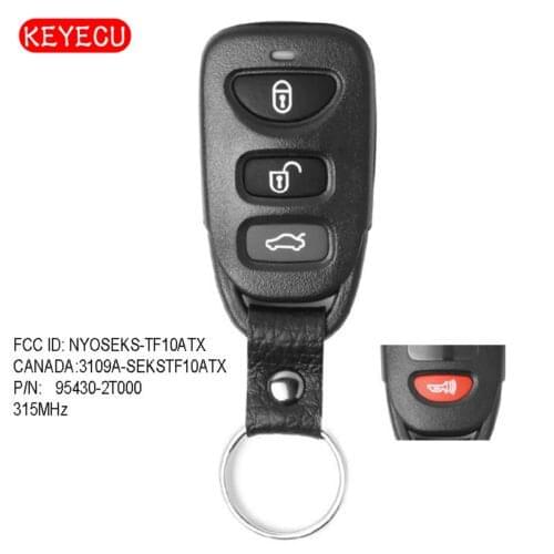 Keyecu Remote Key Fob 3+1 Button 315MHz for Kia Optima 2011-2013 P/N: 95430-2T000