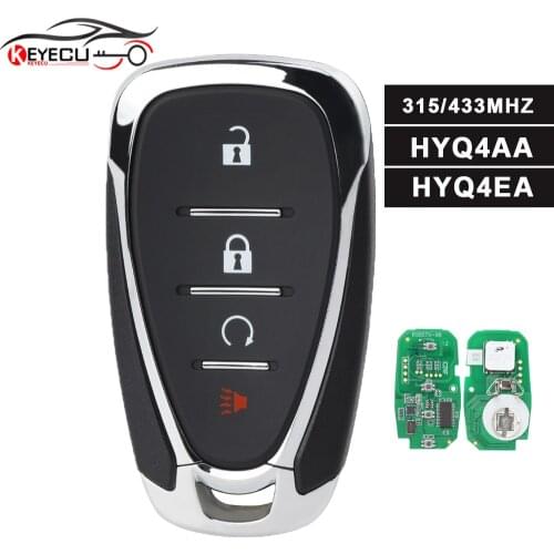 KEYECU PN: 13585728 Smart Remote Key Fob 315MHz / 433MHz for Chevrolet Cruze Traverse Volt 2018 2019 FCCID: HYQ4EA HYQ4AA