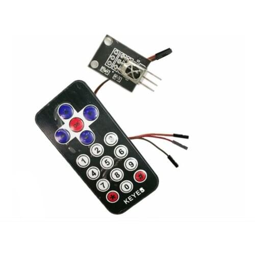 Infrared Wireless Remote Control Kit Infrared 17-Key Controller+ Infrared Receiving Module+ DuPont Line For RC Robot Chassis DIY