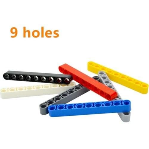 Building Blocks Technical DIY Liftarm Thick 1x9 hole arm Bricks Compatible Assembles Particles MOC Parts Educational Toys 40490