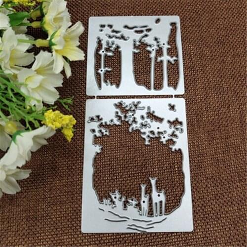 Christmas Deer tree Frame Metal Cutting Dies For DIY Scrapbooking Album Embossing Paper Cards Decorative Crafts
