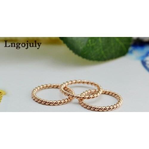 Fashion Titanium Steel Rings RoseGold Wedding Ring Jewelry Engagement Rosegold Color Titanium Ring For Women Jewelry GIfts