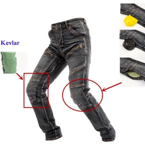 MOTO pants motorcycle riding cotton jeans four seasons Cavaliers Aramid pants anti-fall high elastic pants