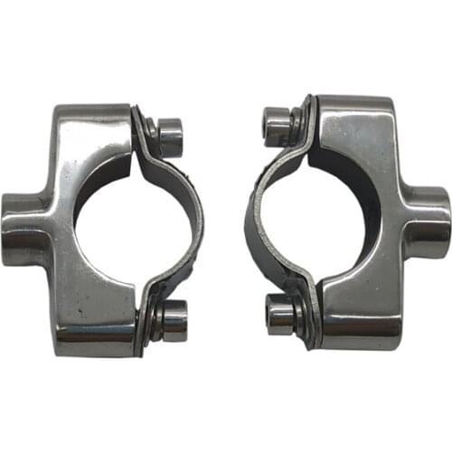 1Pair Stainless Steel CJK750 Motorcycle Rear-view Clamp for CJ-K750 KS750 K750 Ural Motorcycle Parts